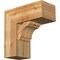 Ekena Millwork Olympic Block Rough Sawn Bracket w/ Offset Brace, Western Red Cedar, 8"W x 18"D x 18"H BKT0806X18X18OLY05RWR - alternate 1